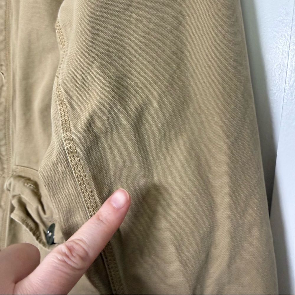 Levi's Bomber Jacket Mens Sz XL Tan Canvas Full Zip Button Mechanics 1155-1-8-73 - Picture 5 of 15